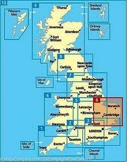 Carte routière n° 4 - Angleterre Est | AA Publishing carte pliée AA Publishing 