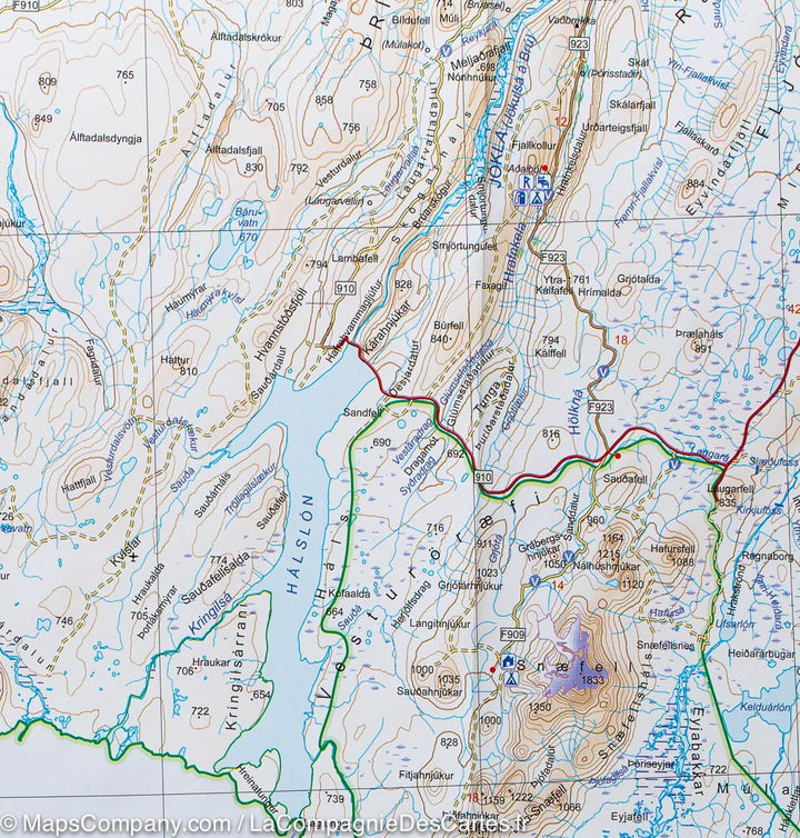 Carte routière de l'Islande Sud-Est #4 | Ferdakort - La Compagnie des Cartes