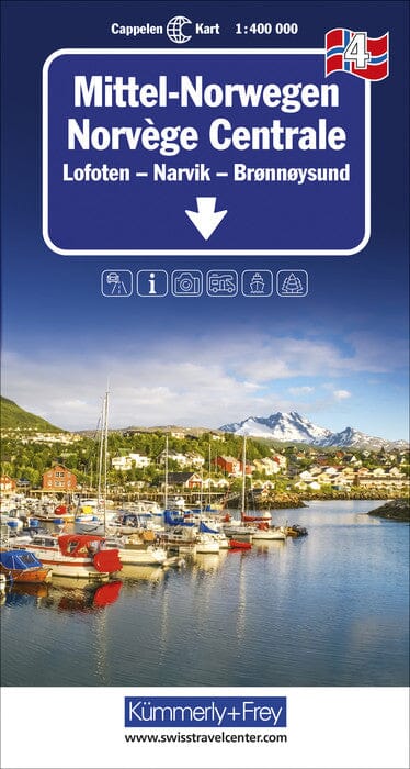 Carte routière n° 4 - Norvège Centrale (de Bronnoysund à Narvik) | Kümmerly & Frey carte pliée Kümmerly & Frey 
