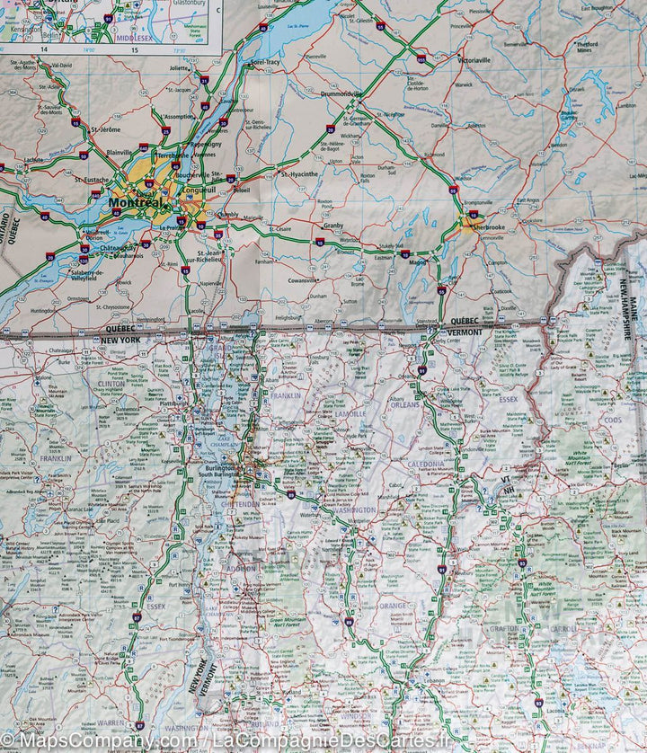 Carte routière n° 4 - Nouvelle Angleterre (USA) | Hallwag carte pliée Hallwag 