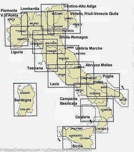 Carte routière n° 4 - Vénétie & Frioul-Vénétie Julienne (région de Venise & Trieste, Italie) | Touring Club Italiano-1/200 000 carte routière Touring Club Italiano