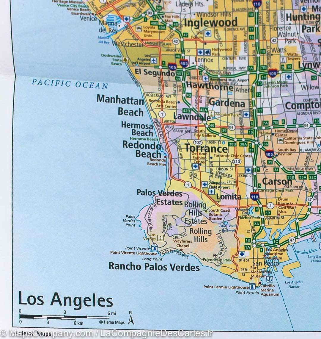 Carte routière n° 5 - Californie et du Nevada (USA) | Hallwag carte pliée Hallwag 