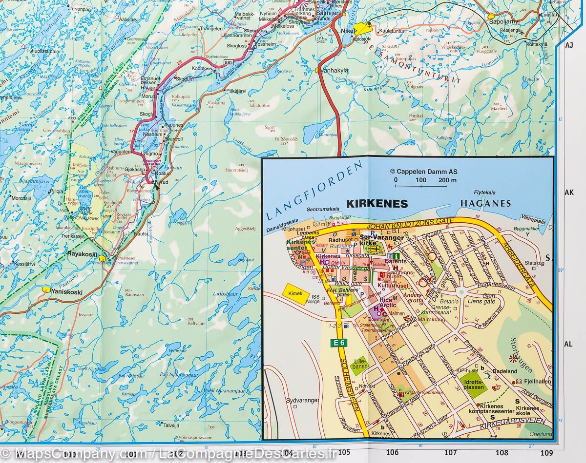 Carte routière n° 5 - Norvège Nord (Tromso, Cap Nord, Kirkenes) | Kümmerly & Frey carte routière Kümmerly & Frey