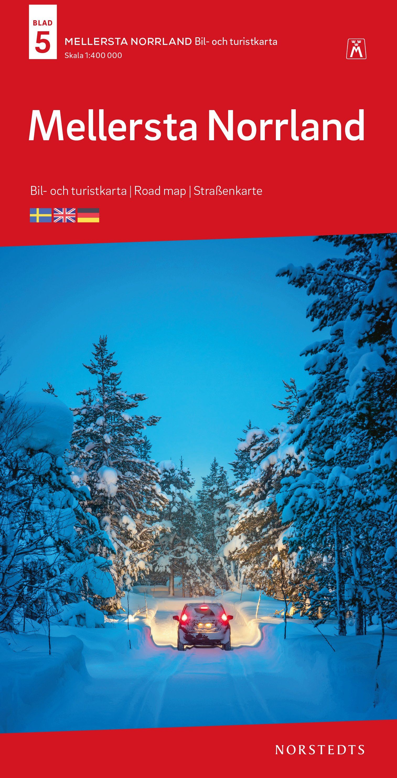 Carte routière n° 5 - Suède du Nord | Norstedts carte routière Norstedts