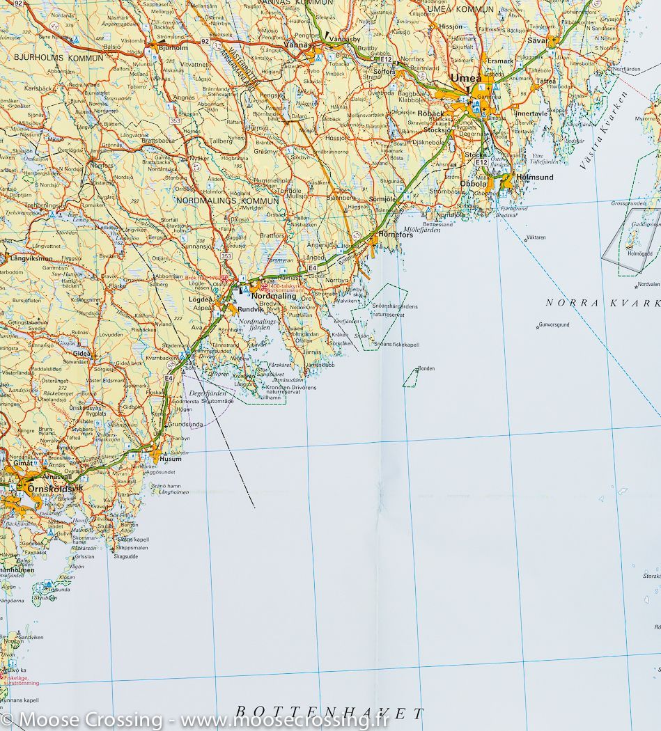 Carte routière n° 5 - Suède du Nord (Sud : Östersund, Umea, Lulea) | Kümmerly & Frey carte routière Kümmerly & Frey