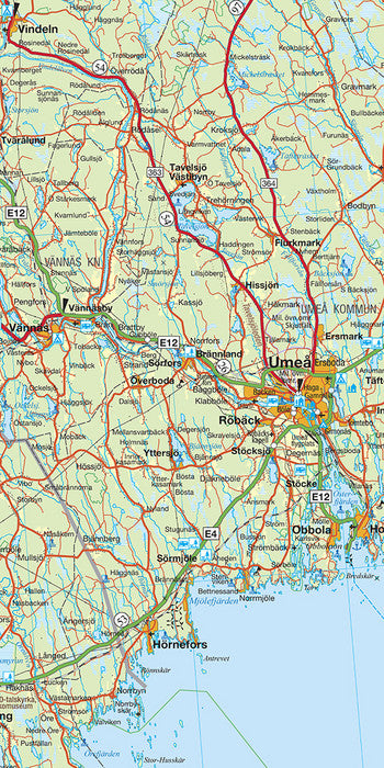 Carte routière n° 5 - Suède du Nord (Sud : Östersund, Umea, Lulea) | Kümmerly & Frey carte pliée Kümmerly & Frey 