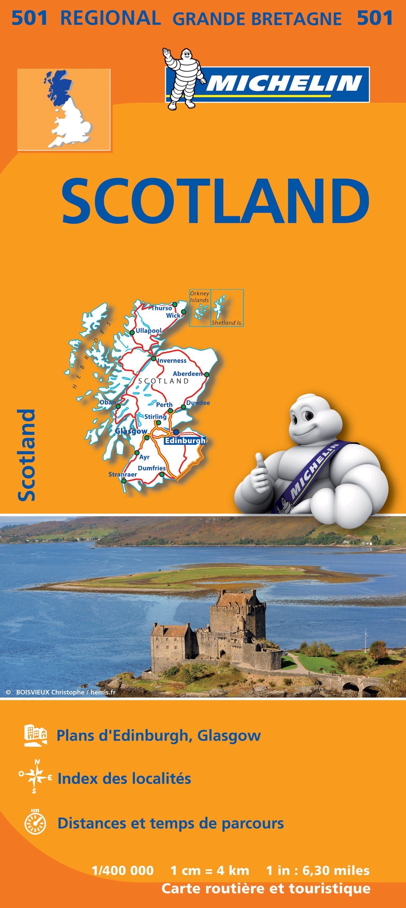 Carte routière n° 501 - Ecosse | Michelin carte routière Michelin