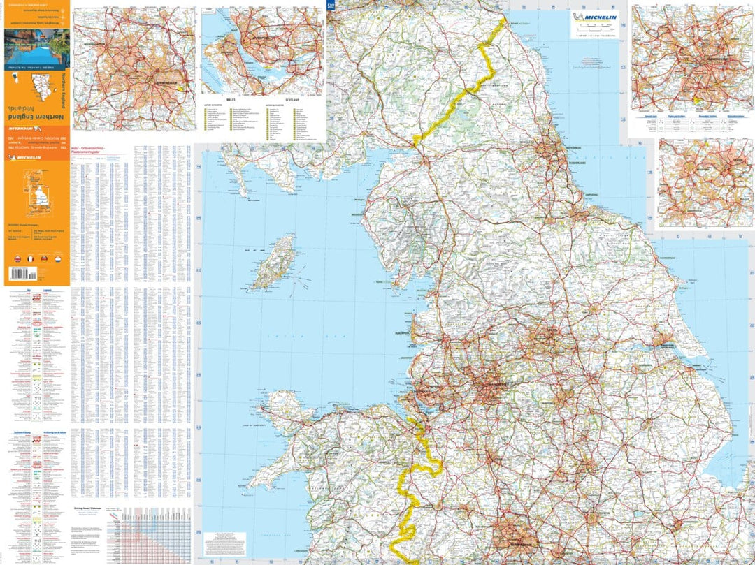Carte routière n° 502 - Angleterre Nord & Midlands | Michelin carte pliée Michelin 