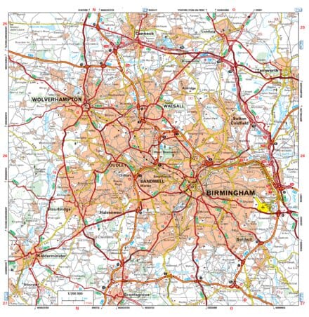 Carte routière n° 502 - Angleterre Nord & Midlands | Michelin carte routière Michelin