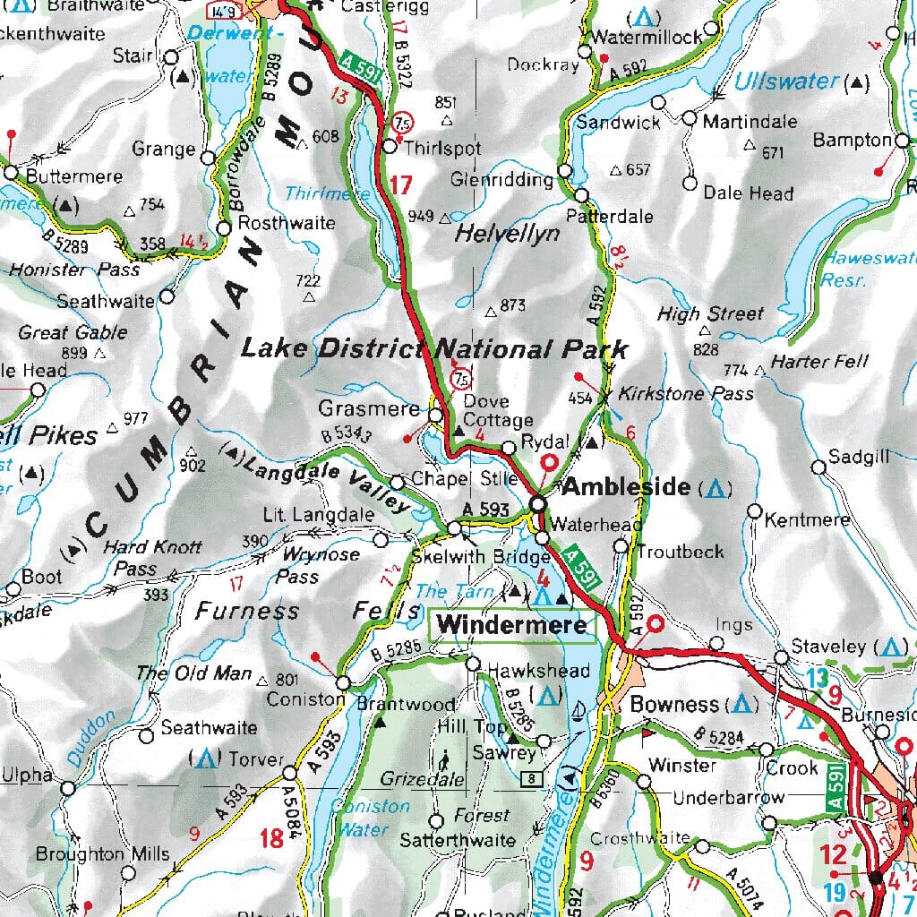 Carte routière n° 502 - Angleterre Nord & Midlands | Michelin carte routière Michelin