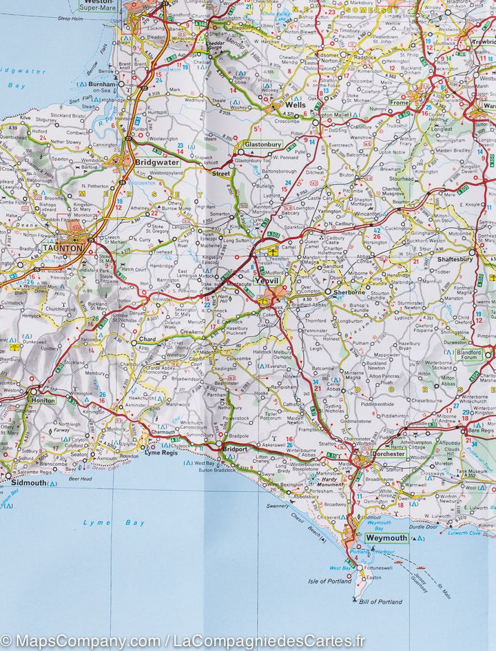 Carte routière n° 503 - Pays de Galles, Angleterre Sud-Ouest & Midlands | Michelin carte pliée Michelin 