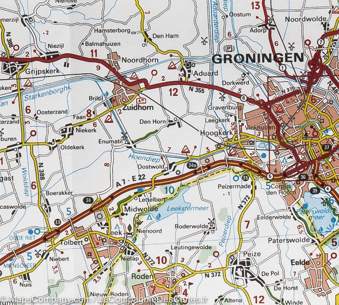 Carte routière n° 531 - Pays-Bas Nord | Michelin carte pliée Michelin 