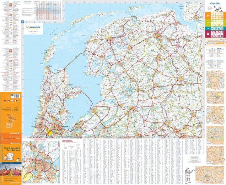Carte routière n° 531 - Pays-Bas Nord | Michelin carte pliée Michelin 