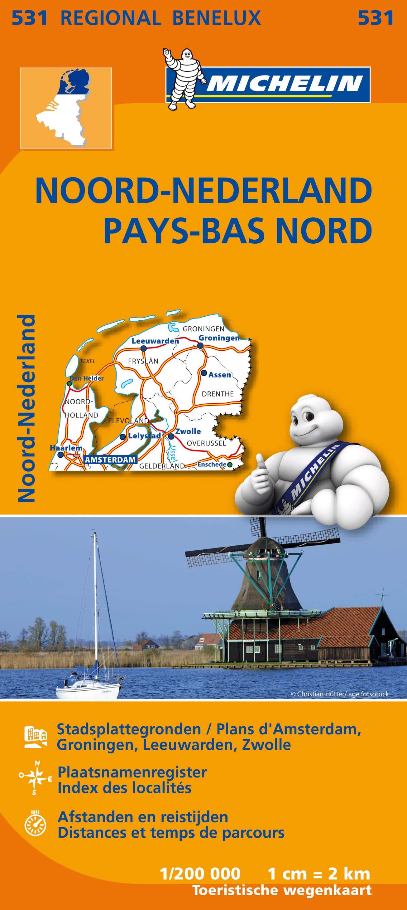 Carte routière n° 531 - Pays-Bas Nord | Michelin carte routière Michelin