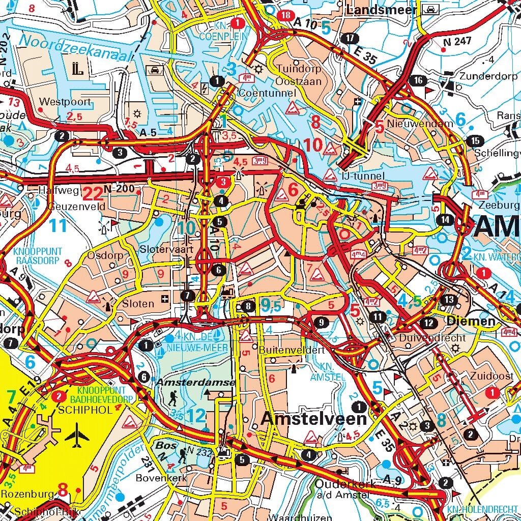 Carte routière n° 531 - Pays-Bas Nord | Michelin carte pliée Michelin 