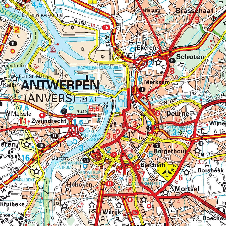 Carte routière n° 532 - Pays-Bas Sud | Michelin carte pliée Michelin 