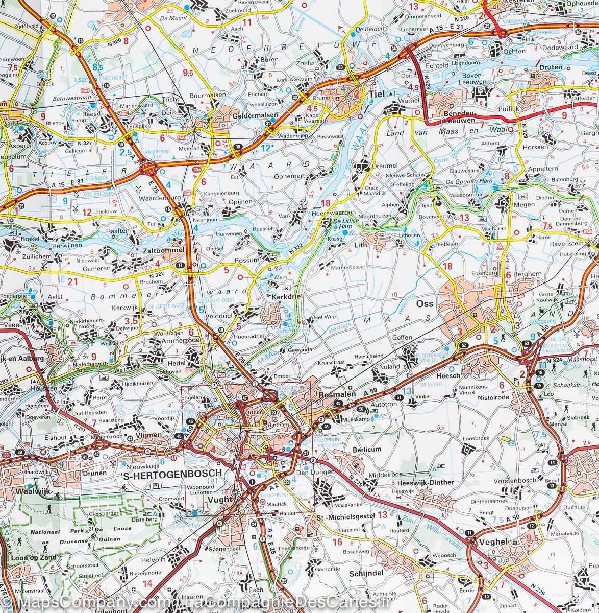 Carte routière n° 532 - Pays-Bas Sud | Michelin carte routière Michelin