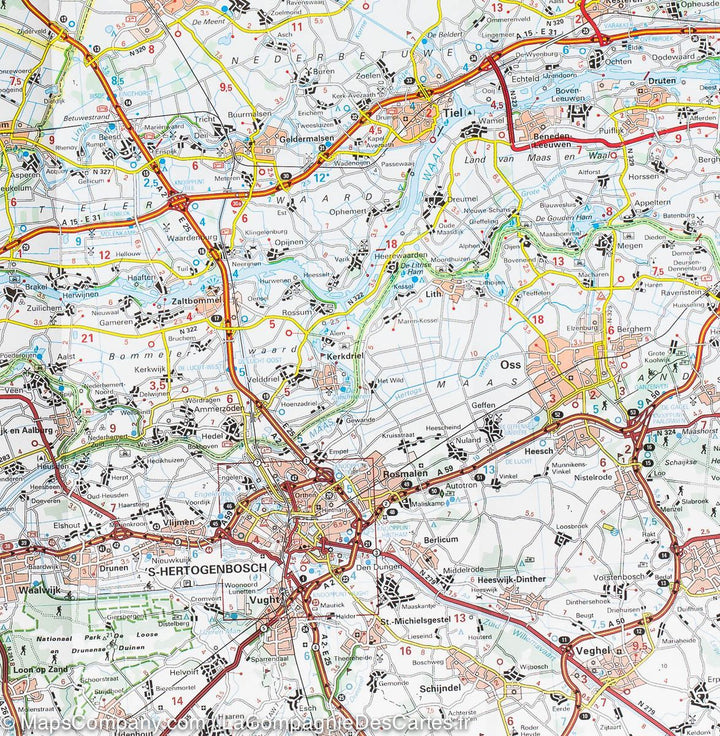 Carte routière n° 532 - Pays-Bas Sud | Michelin carte pliée Michelin 