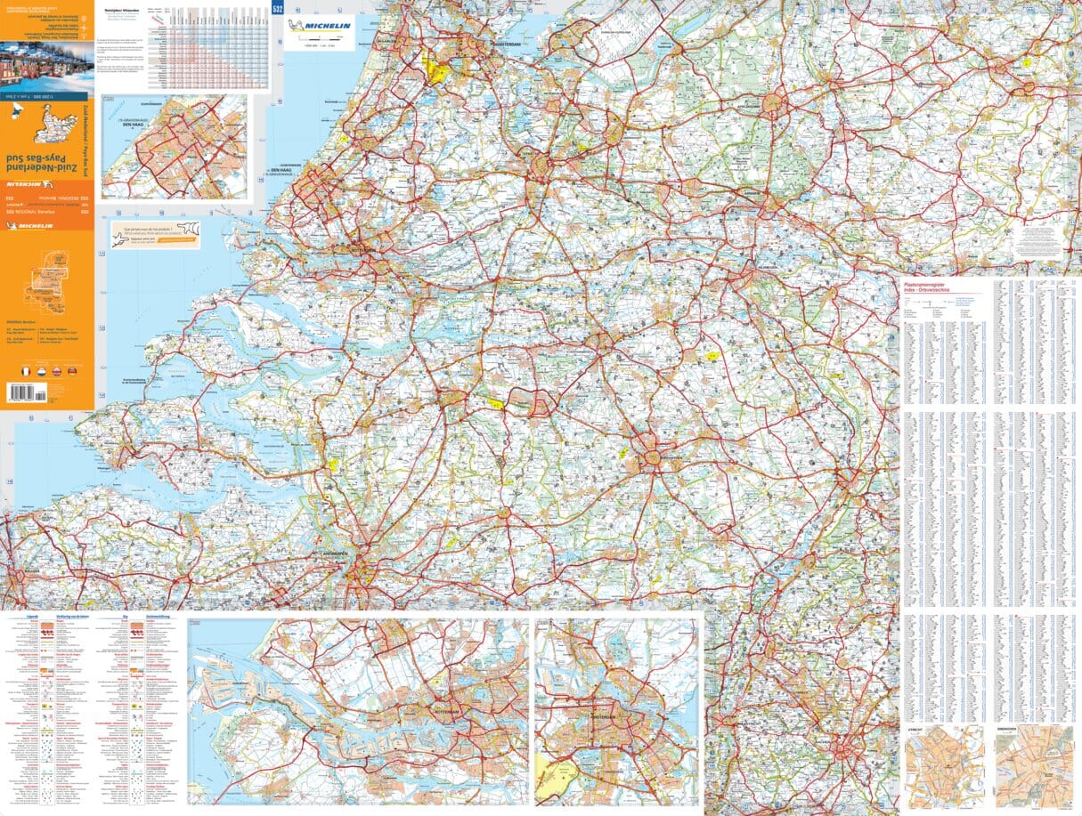 Carte routière n° 532 - Pays-Bas Sud | Michelin carte routière Michelin