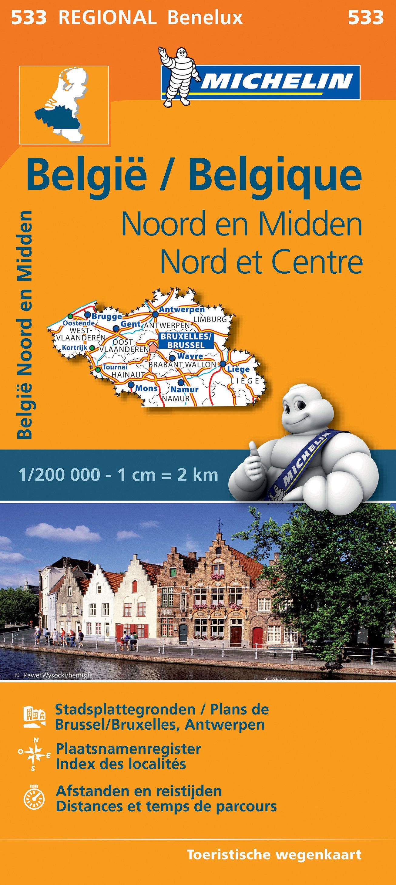 Carte routière n° 533 - Belgique Nord et Centre | Michelin carte routière Michelin