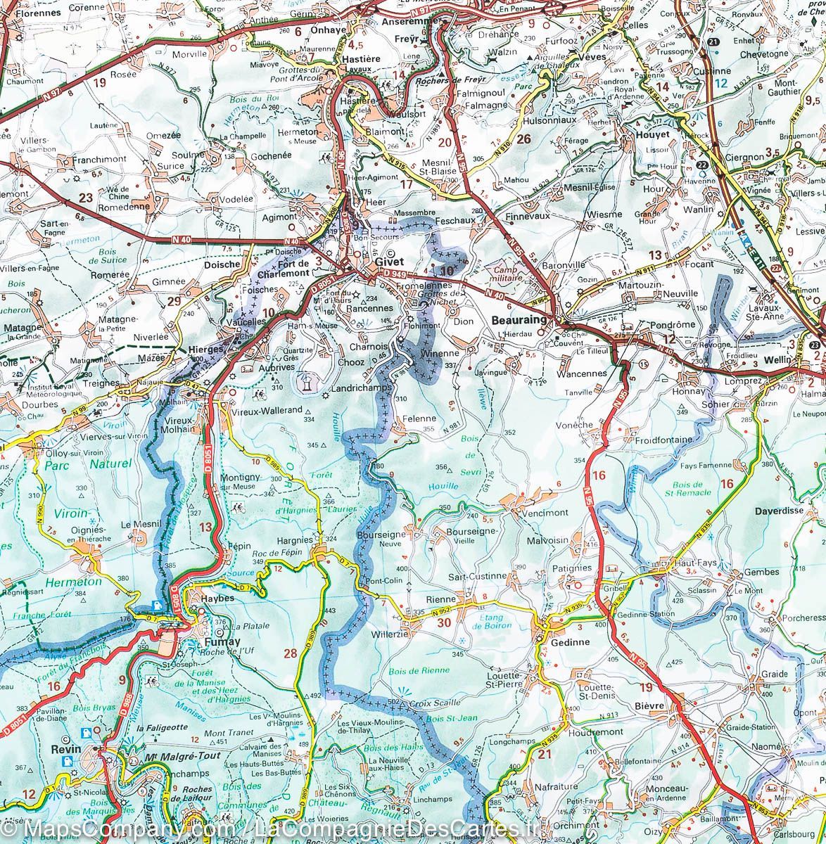 Carte routière n° 534 - Belgique Sud & Ardennes | Michelin carte routière Michelin