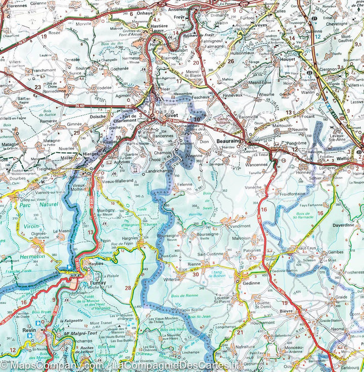 Carte routière de la Belgique Sud &amp; Ardennes | Michelin - La Compagnie des Cartes