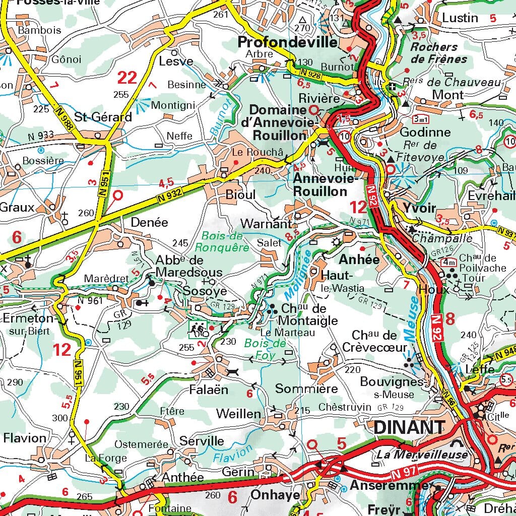 Carte routière n° 534 - Belgique Sud & Ardennes | Michelin carte routière Michelin