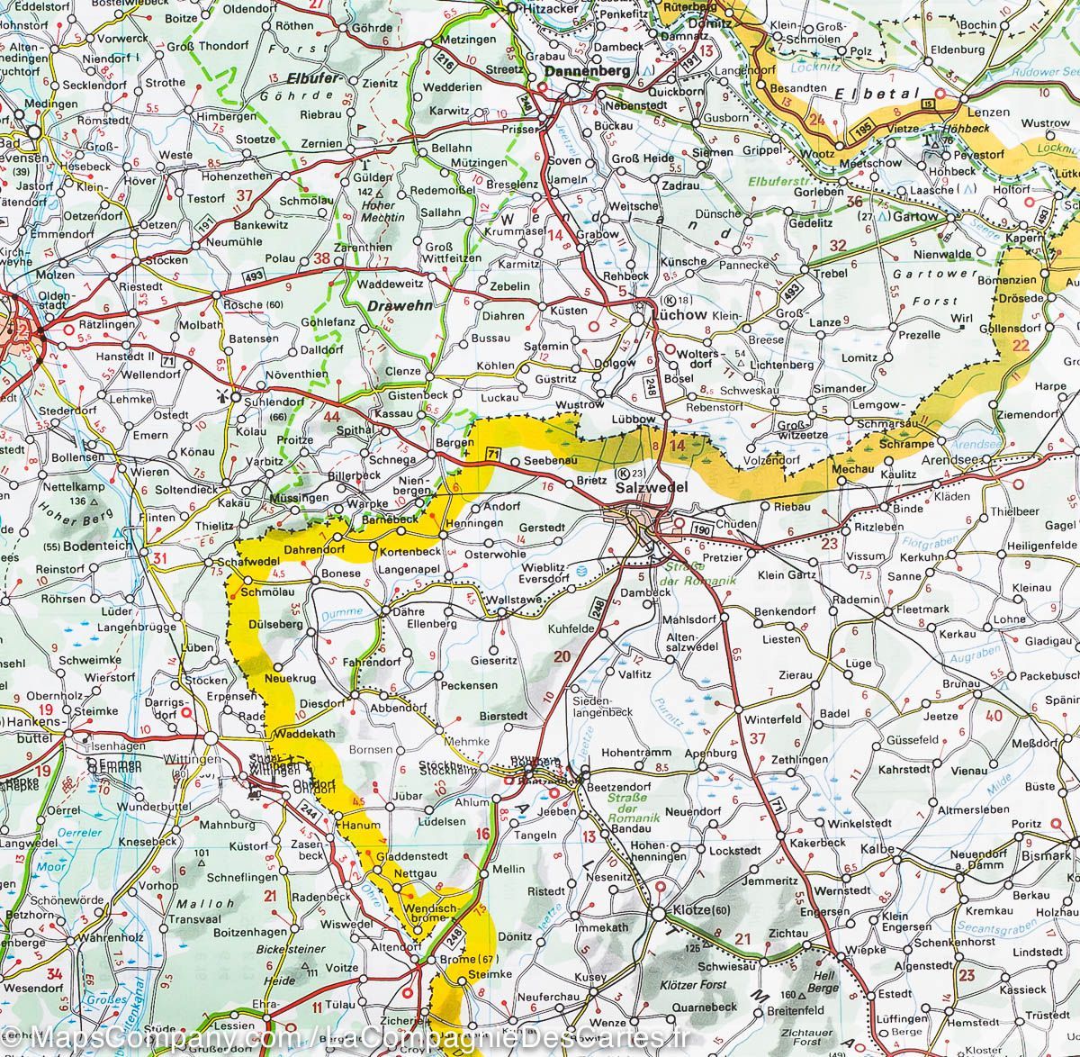 Carte routière n° 541 - Allemagne Nord-Ouest | Michelin carte routière Michelin