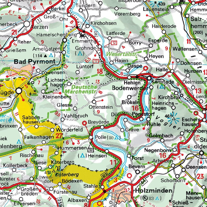 Carte routière n° 541 - Allemagne Nord-Ouest | Michelin carte pliée Michelin 