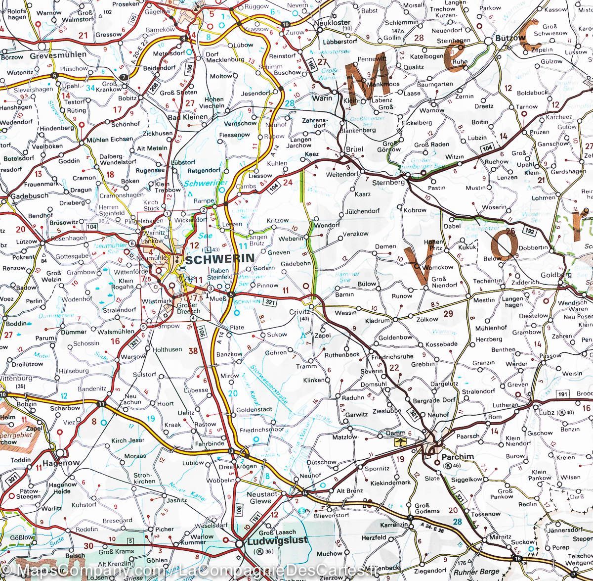 Carte routière n° 542 - Allemagne Nord-Est | Michelin carte routière Michelin