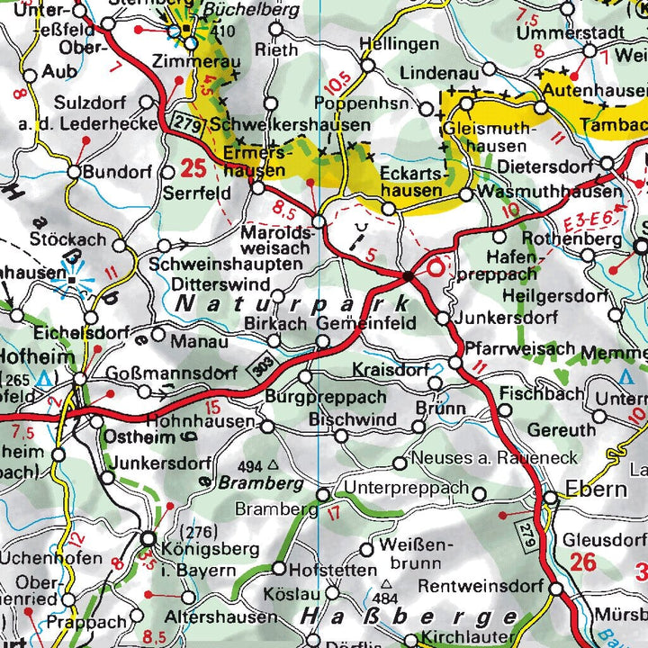 Carte routière n° 544 - Allemagne Centre-Est | Michelin carte pliée Michelin 