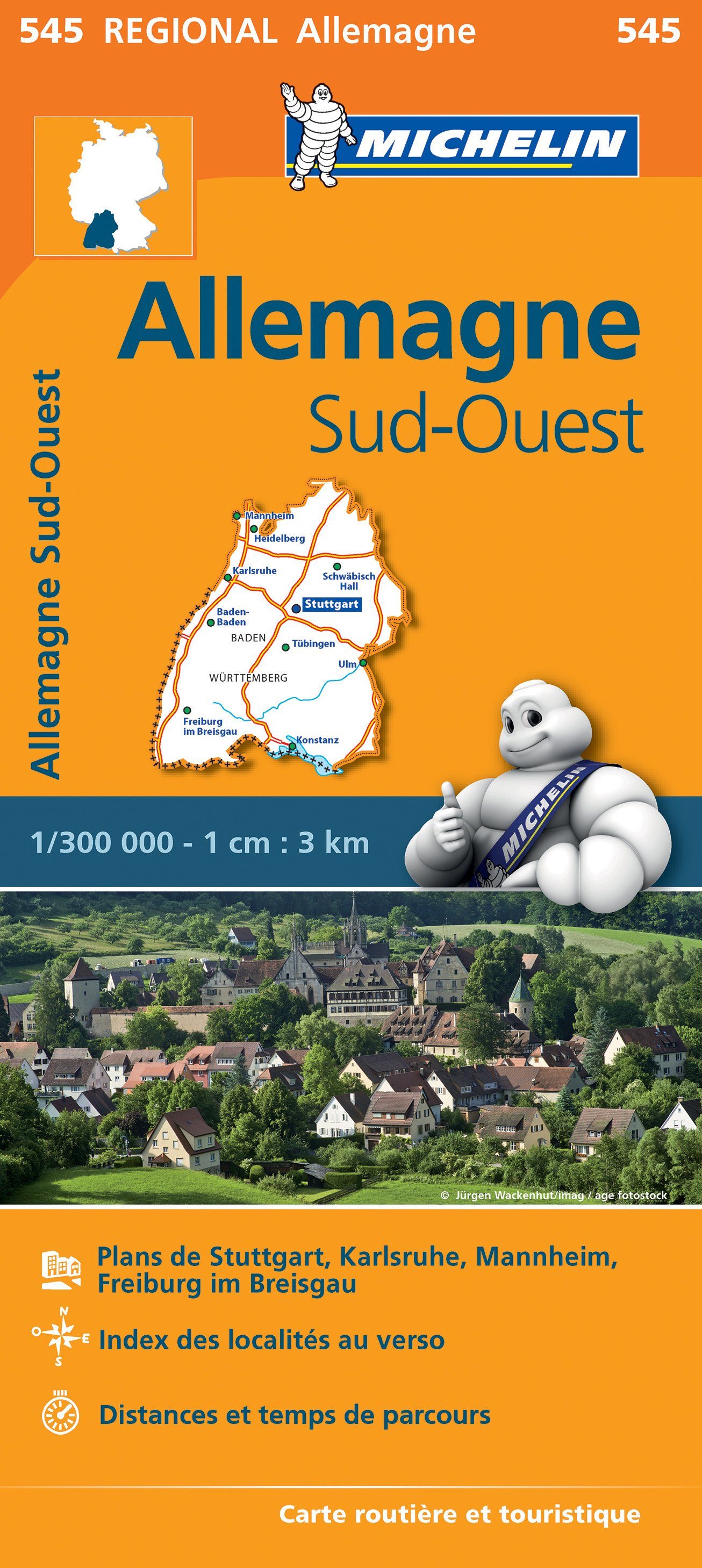 Carte routière n° 545 - Allemagne Sud-Ouest | Michelin carte routière Michelin