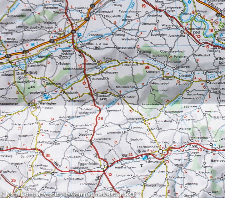 Carte routière n° 546 - Allemagne Sud-Est & Bavière | Michelin carte pliée Michelin 