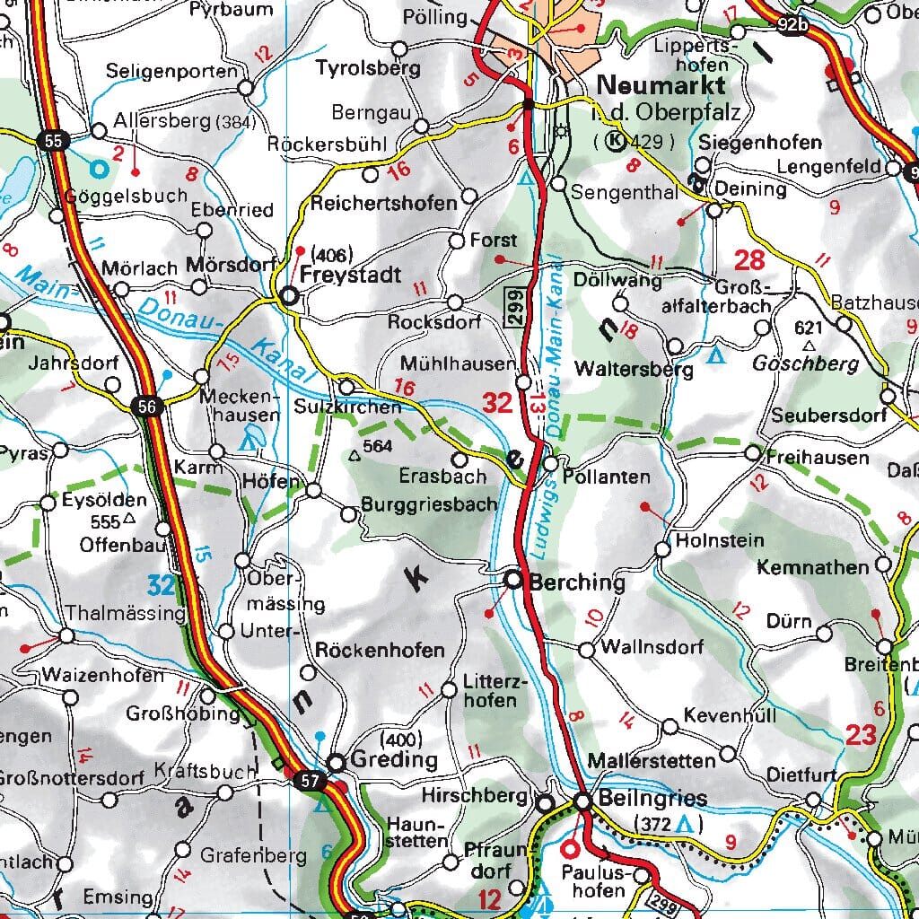 Carte routière n° 546 - Allemagne Sud-Est & Bavière | Michelin carte pliée Michelin 