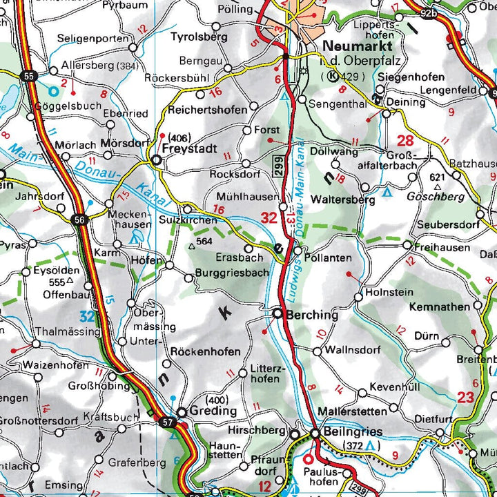 Carte routière n° 546 - Allemagne Sud-Est & Bavière | Michelin carte pliée Michelin 