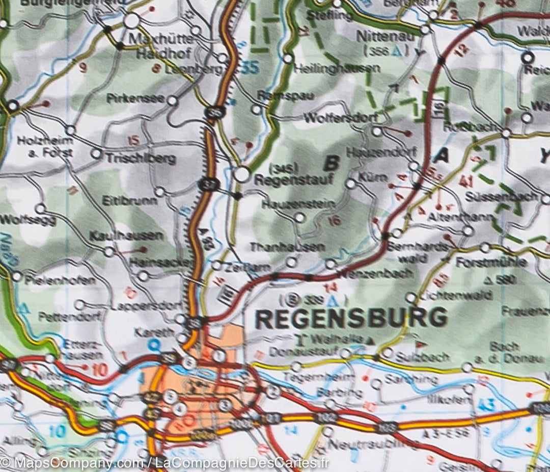 Carte routière n° 546 - Allemagne Sud-Est & Bavière | Michelin carte pliée Michelin 