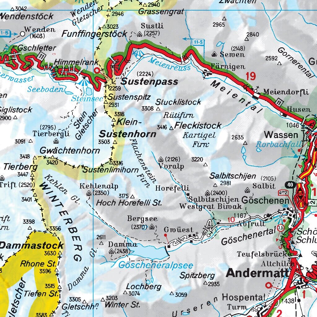 Carte routière n° 551 - Suisse Nord | Michelin carte routière Michelin