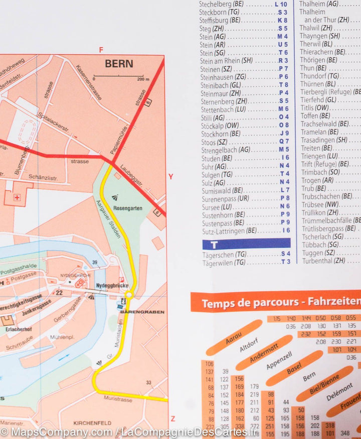 Carte routière de la Suisse Nord | Michelin - La Compagnie des Cartes