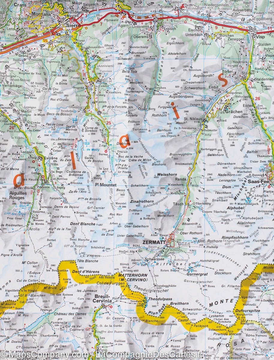 Carte routière de la Suisse Sud-Ouest | Michelin - La Compagnie des Cartes