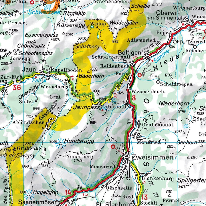 Carte routière n° 552 - Suisse sud-ouest | Michelin carte pliée Michelin 