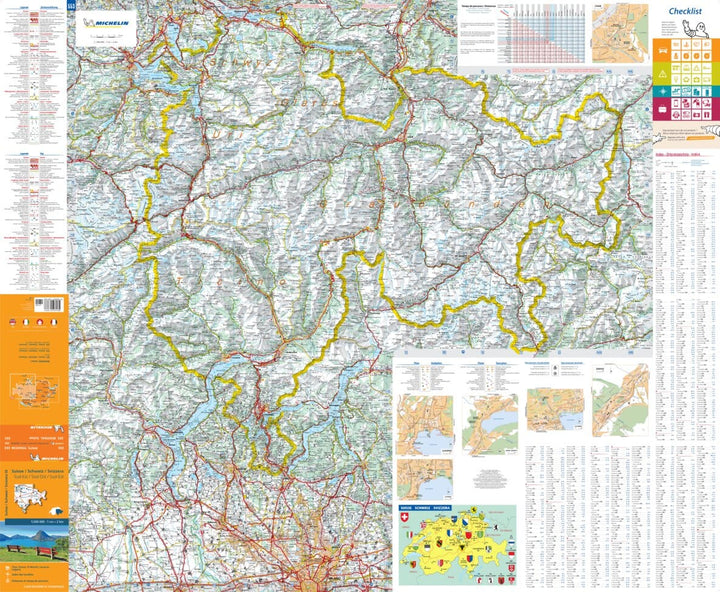 Carte routière n° 553 - Suisse Sud-Est | Michelin carte pliée Michelin 