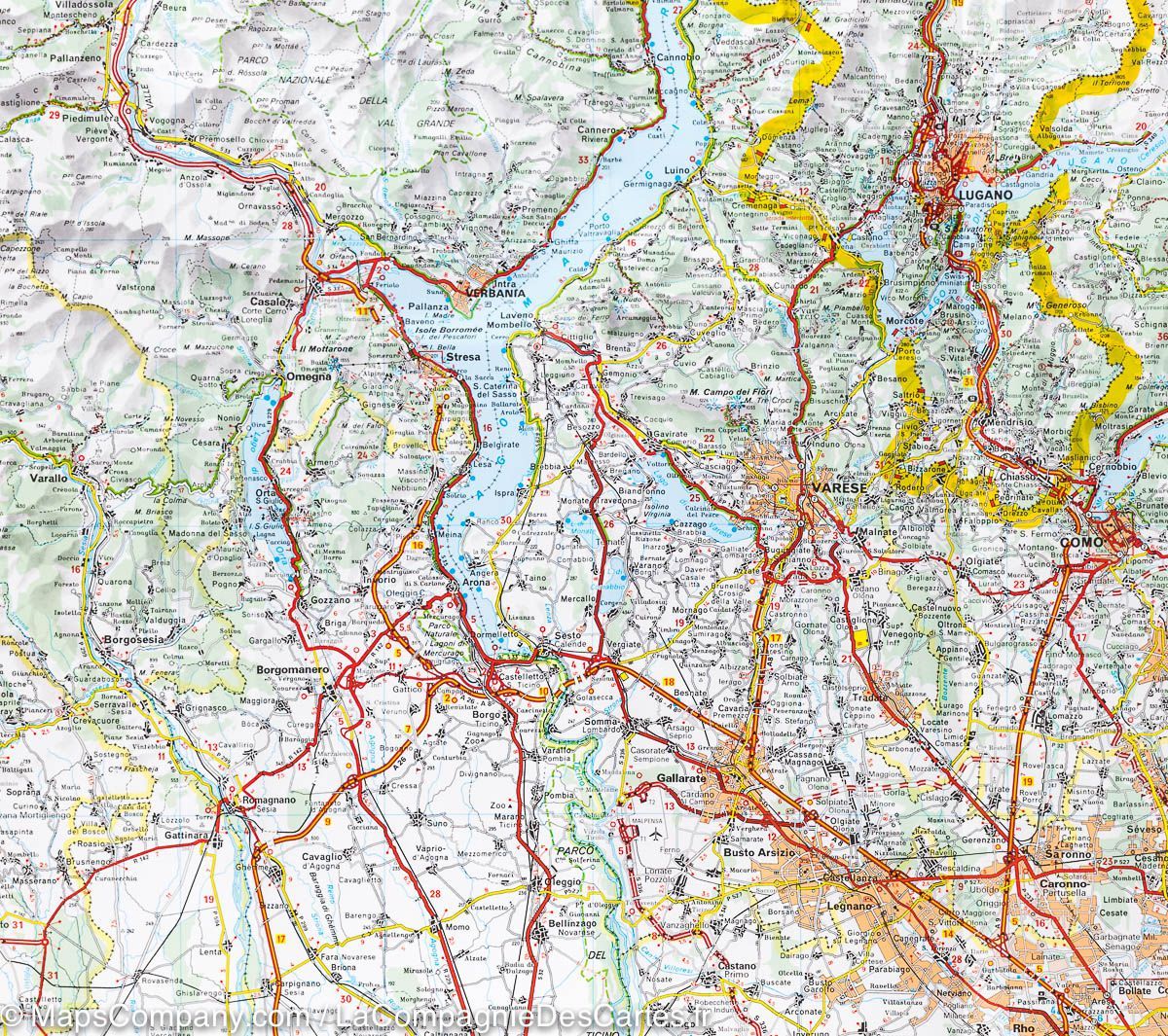 Carte routière n° 553 - Suisse Sud-Est | Michelin carte routière Michelin