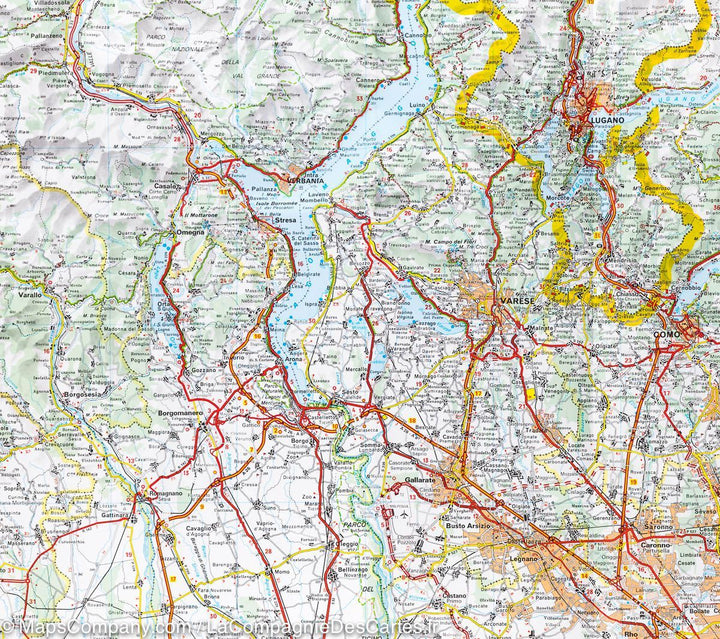 Carte routière de la Suisse Sud-Est | Michelin - La Compagnie des Cartes