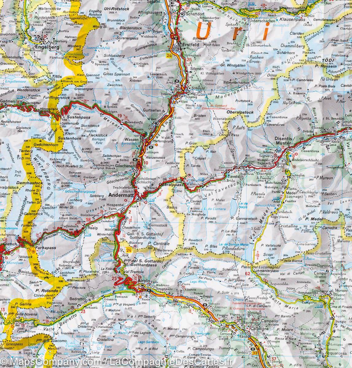 Carte routière n° 553 - Suisse Sud-Est | Michelin carte routière Michelin
