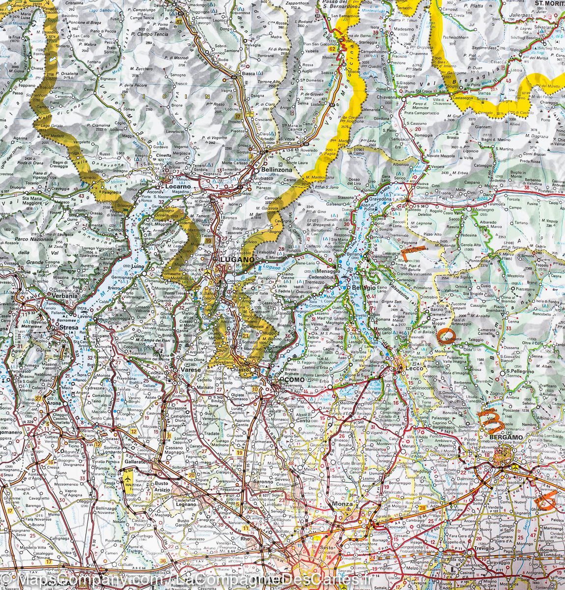 Carte routière n° 561 - Italie nord-ouest | Michelin carte routière Michelin