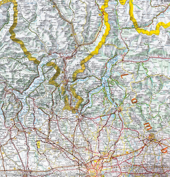 Carte routière n° 561 - Italie nord-ouest | Michelin carte pliée Michelin 