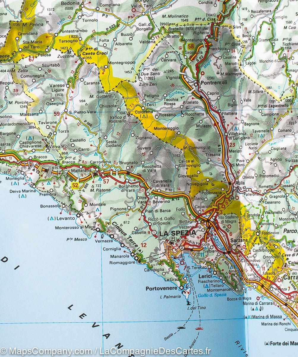 Carte routière n° 561 - Italie nord-ouest | Michelin carte pliée Michelin 