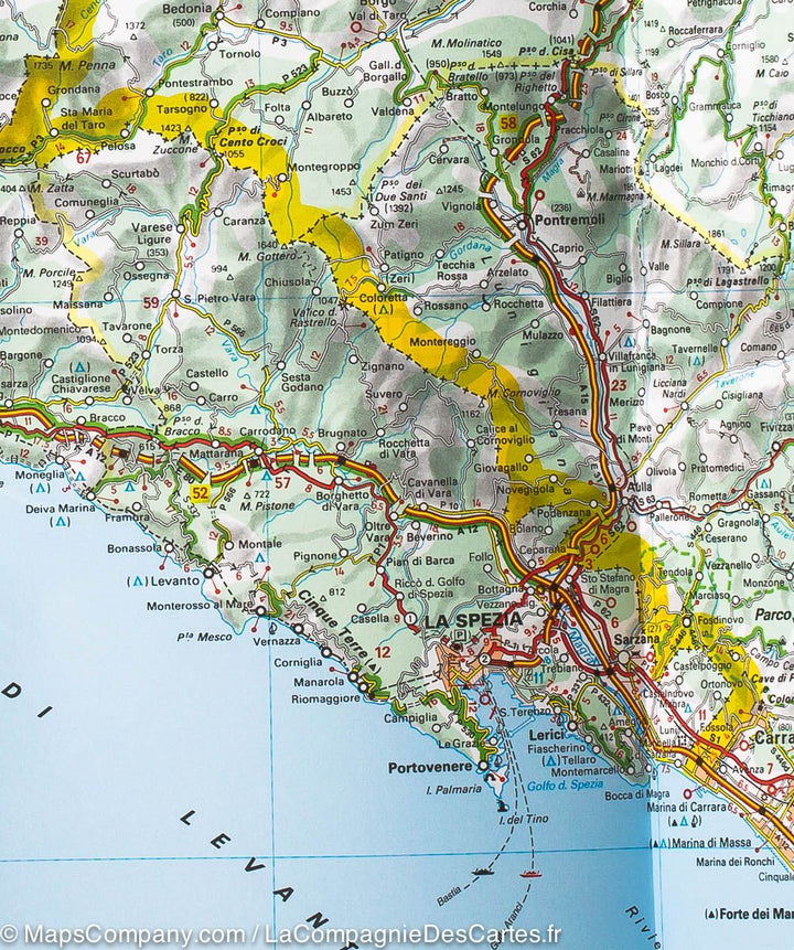 Carte routière n° 561 - Italie nord-ouest | Michelin carte pliée Michelin 