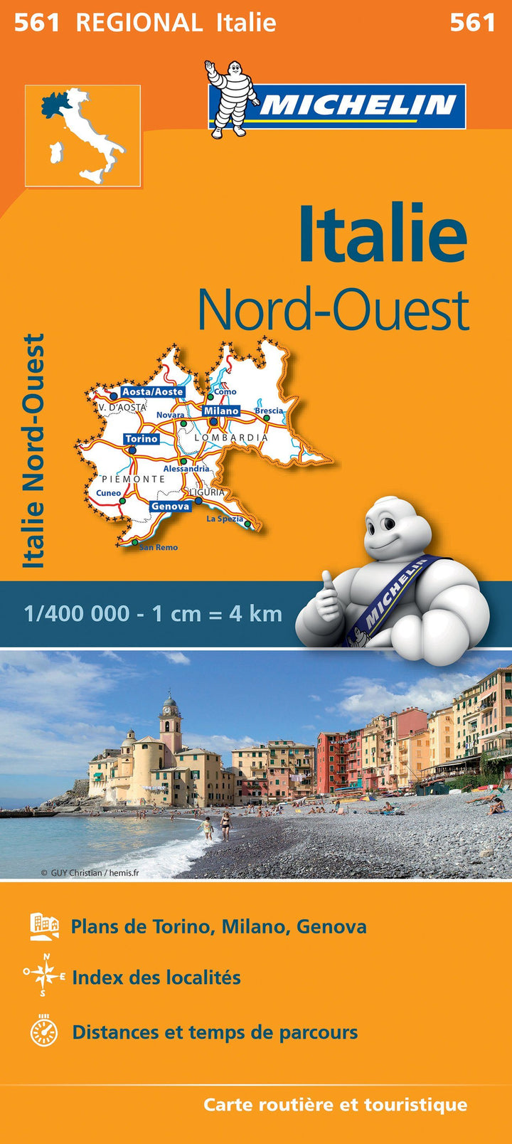 Carte routière n° 561 - Italie nord-ouest | Michelin carte pliée Michelin 