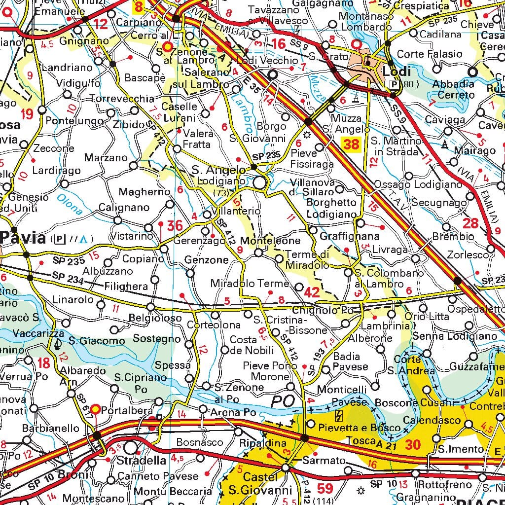 Carte routière n° 561 - Italie nord-ouest | Michelin carte pliée Michelin 